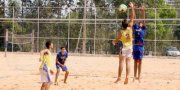 A dupla Matheus Machado e Matheus Silva, da Escola Estadual Alair Sena ConceiÃ§Ã£o, de FigueirÃ³polis, foi campeÃ£ do masculino